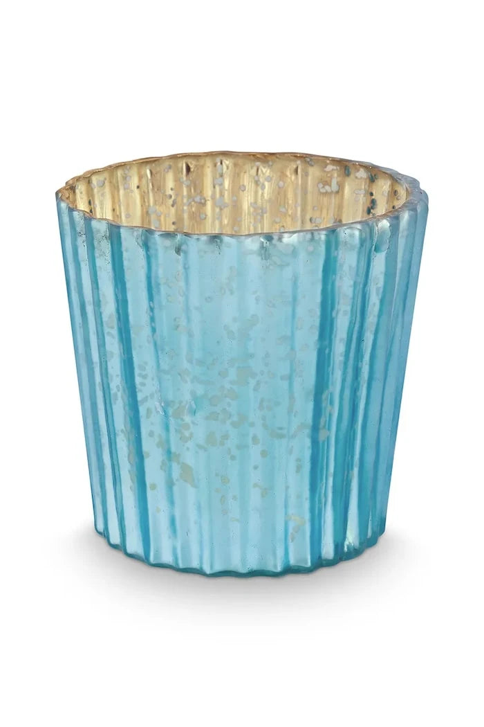 Декоративен свещник Pip Studio Glass Blue 7 x 7 cm (4 броя)