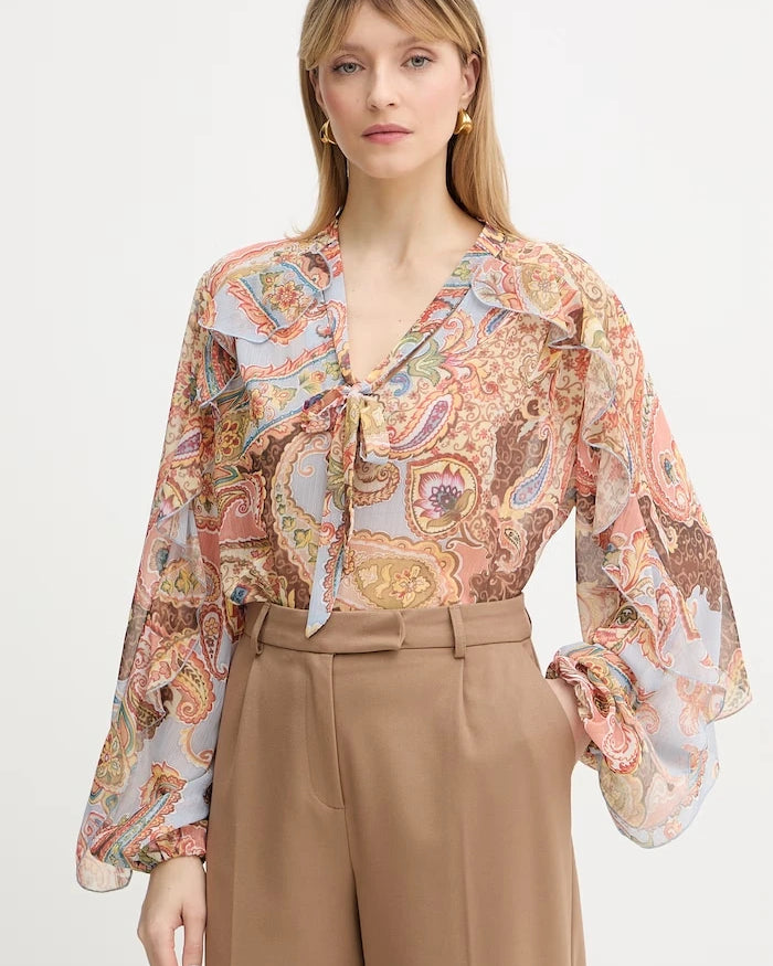Guess блуза с волани дамска PAISLEY