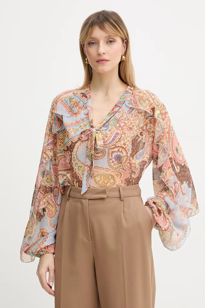 Guess блуза с волани дамска PAISLEY