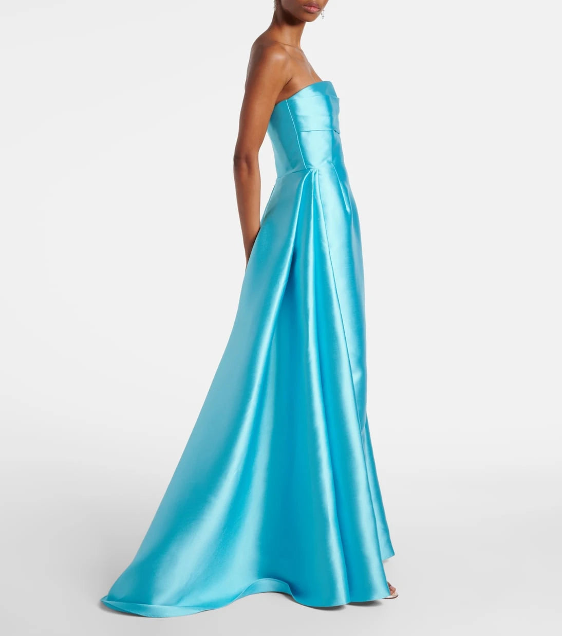 Solace London - Strapless satin twill gown