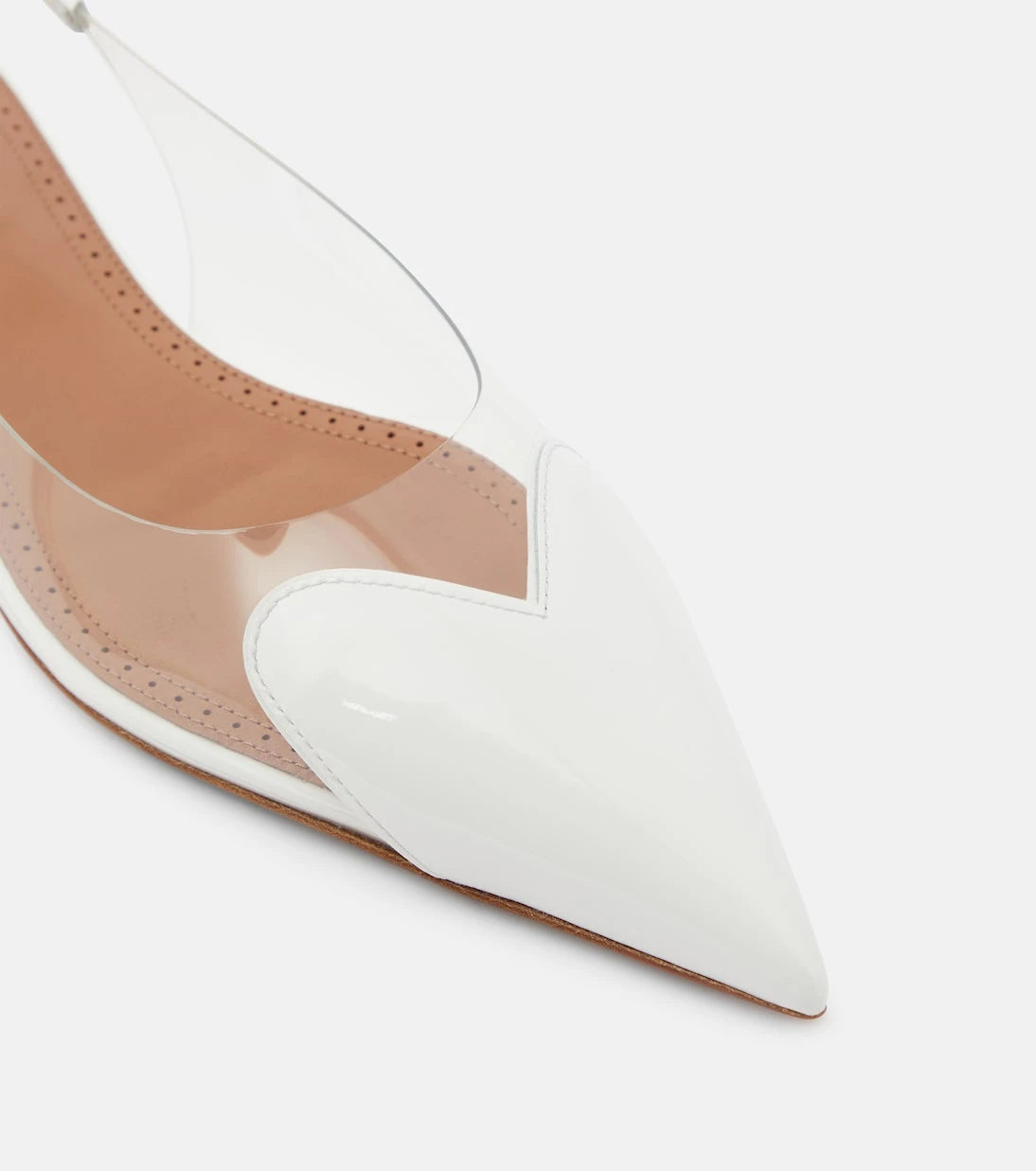 Alaïa - Le Cœur patent leather and PU slingback flats