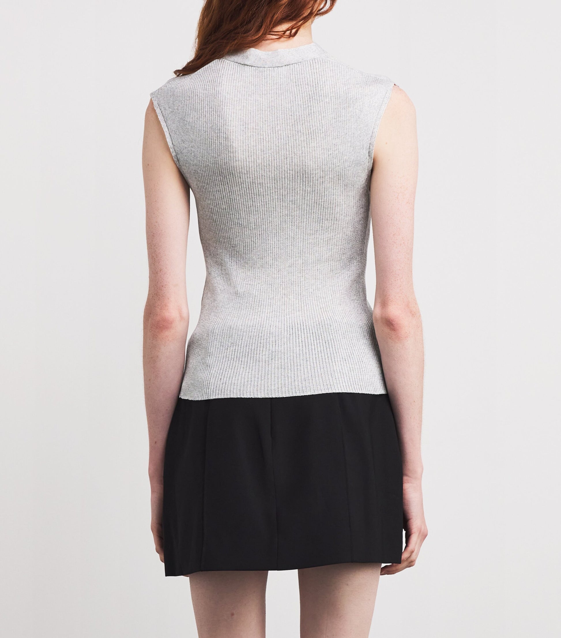 MAX&Co. Grey Knitted Cut-Out Top