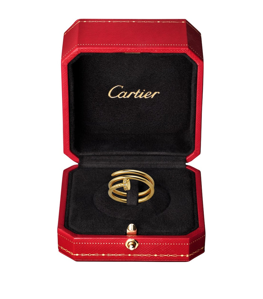 Cartier Yellow Gold and Diamond Double Juste Un Clou Ring