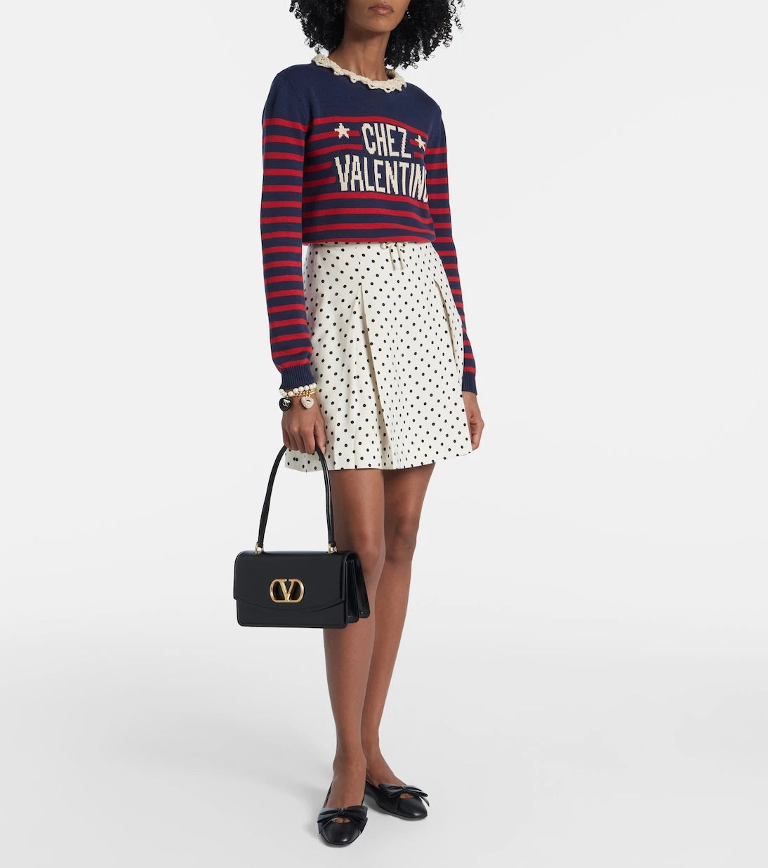 Valentino Garavani - Vain Small VLogo leather shoulder bag