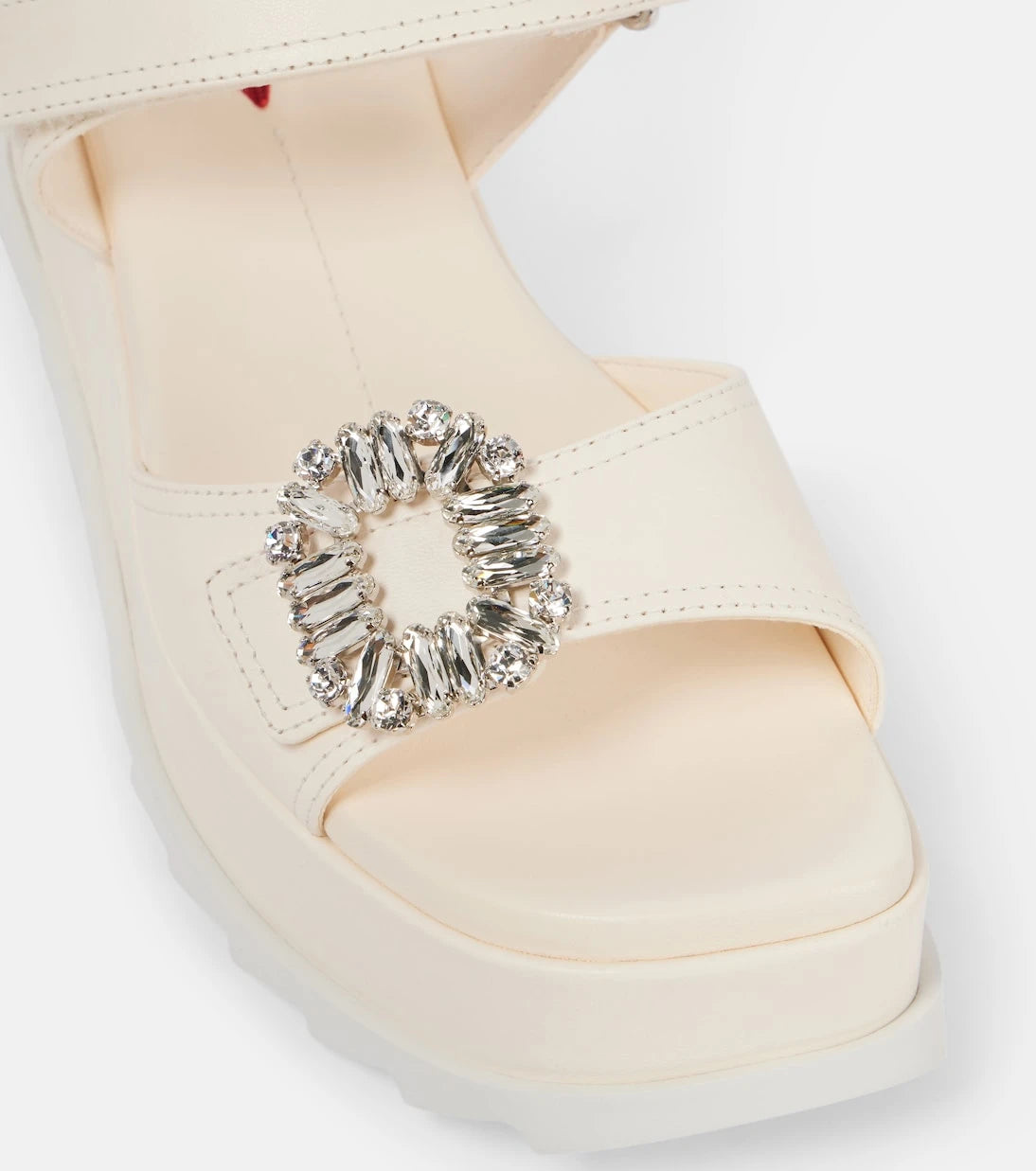 Roger Vivier - Slidy Viv' embellished leather wedge sandals