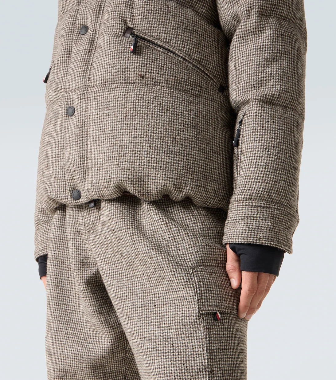 Moncler Grenoble - Elgon houndstooth wool down ski jacket