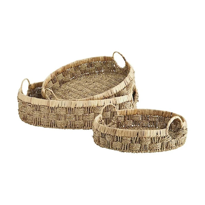 Madam Stoltz Dekoratif Sepet Seti 38 x 9 / 45 x 11 / 57 x 14 cm (3 Parça)