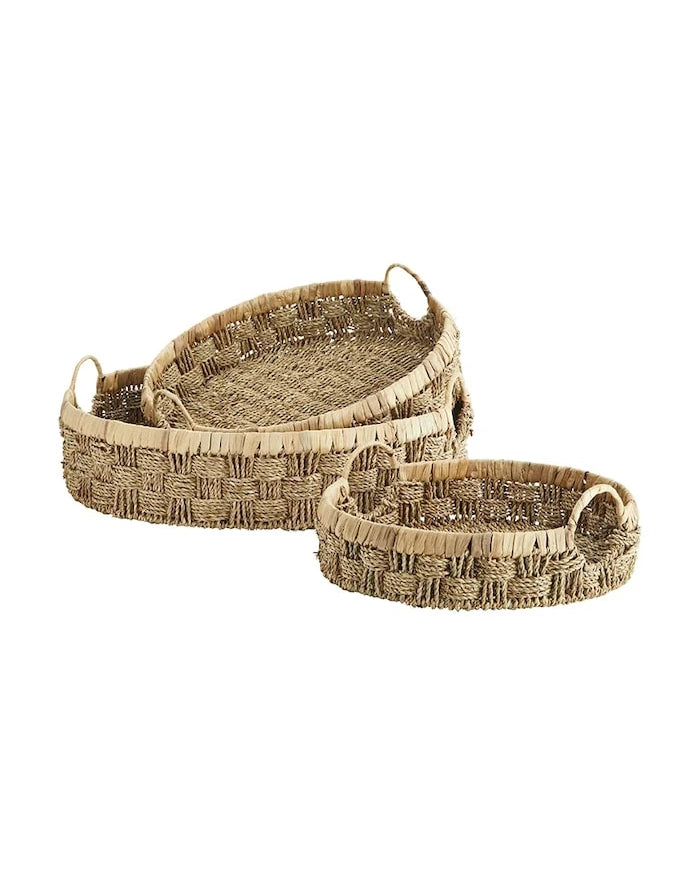 Madam Stoltz Dekoratif Sepet Seti 38 x 9 / 45 x 11 / 57 x 14 cm (3 Parça)