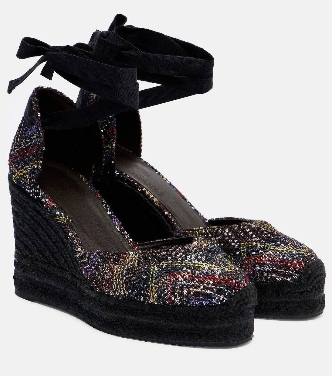 Missoni - Eva 80 sequined espadrille wedges