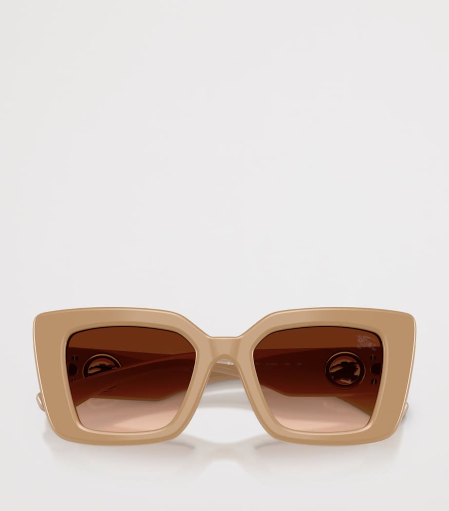 Beige Oversized Cat Eye Sunglasses