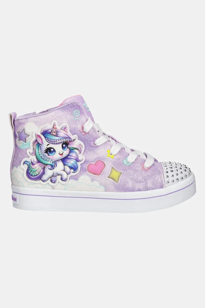 Детски високи кецове Skechers TWI-LITES 2.0 - UNICORN GLAM