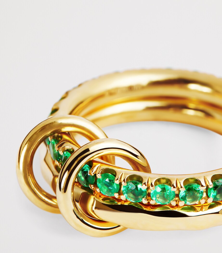 Yellow Gold and Emerald Vetra Vulcan Ring