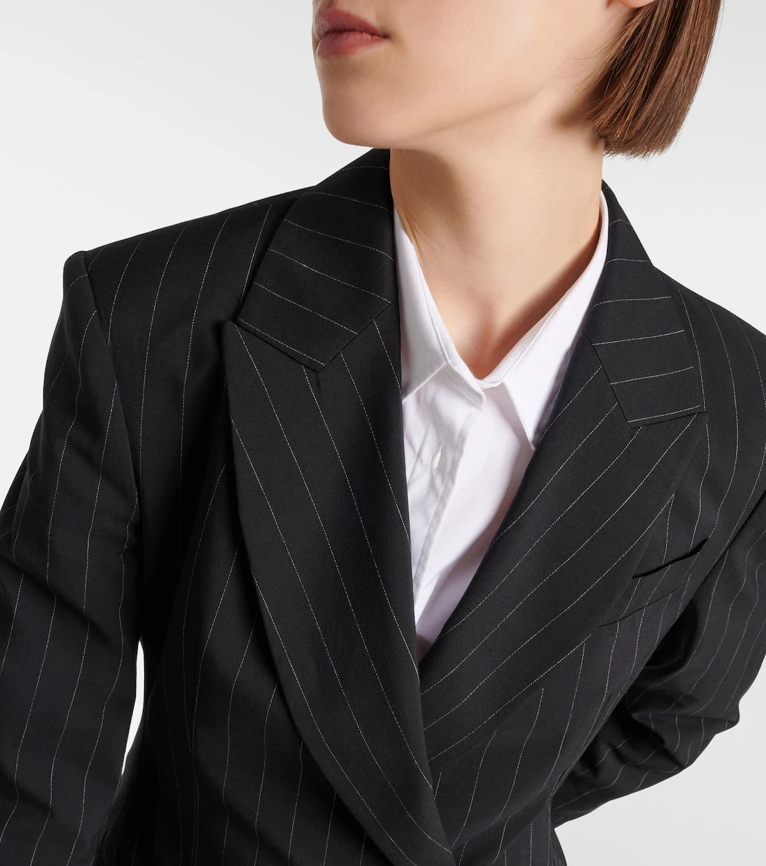 Brunello Cucinelli - Pinstripe wool and cotton blazer