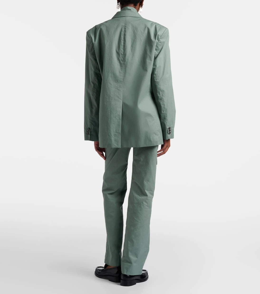 Acne Studios - بنطلون واسع الساق من نسيج التويل القطني
