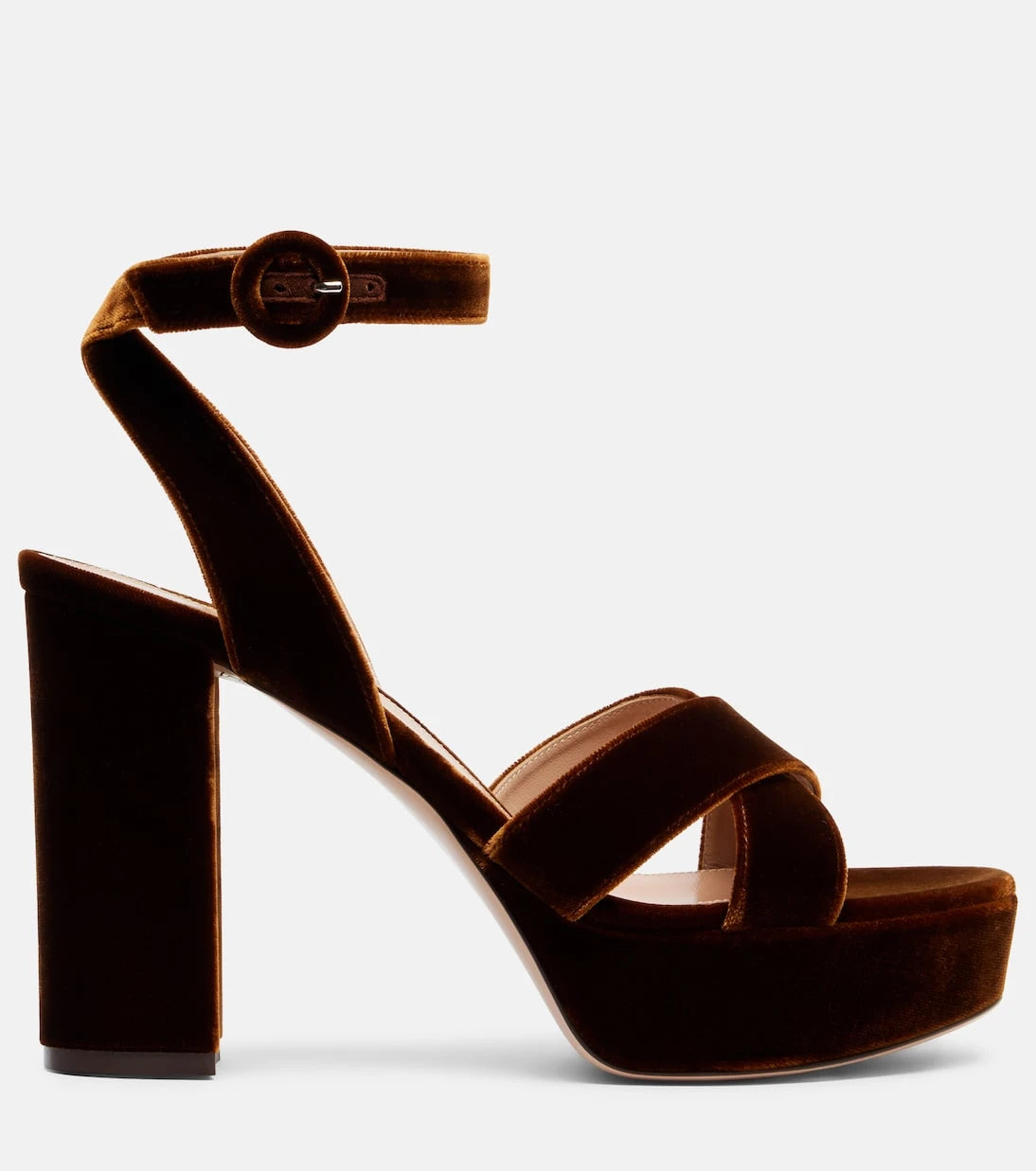 Gianvito Rossi - Sabrina 105 velvet platform sandals