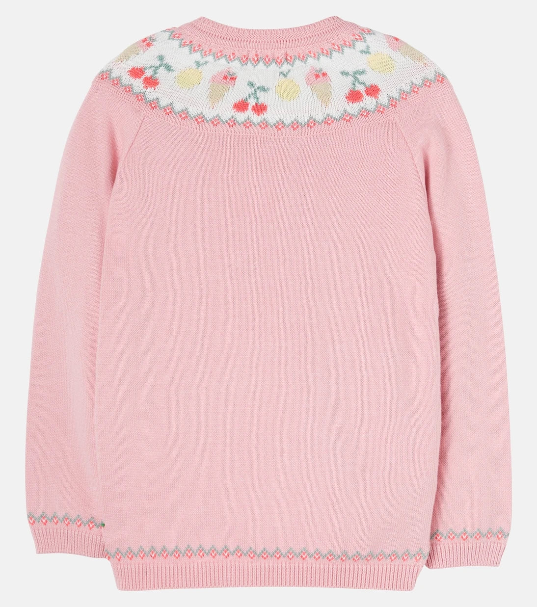 La Coqueta - Helado intarsia cotton cardigan
