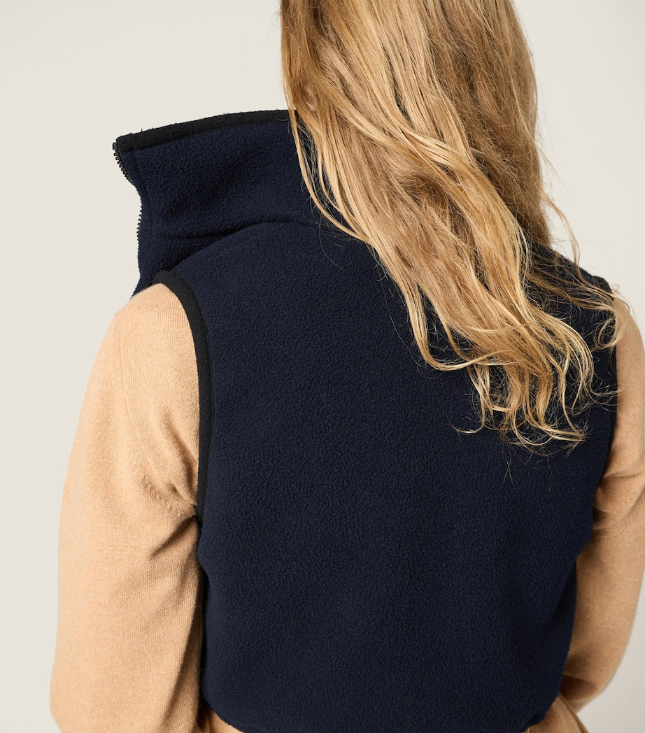 Blue Fleece Logo Gilet