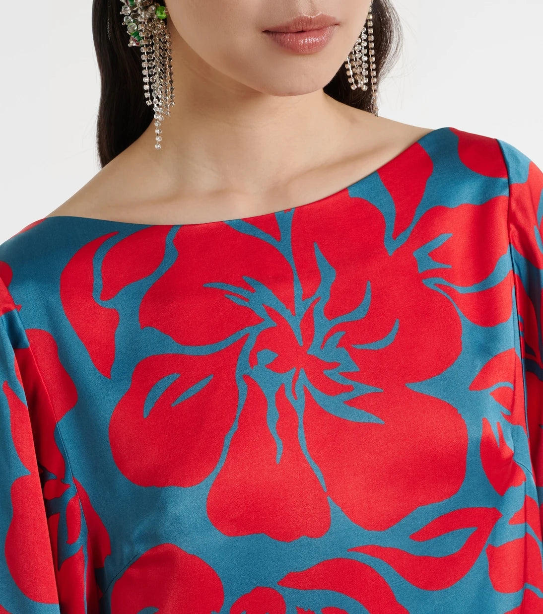 Dries Van Noten - Charli printed satin top