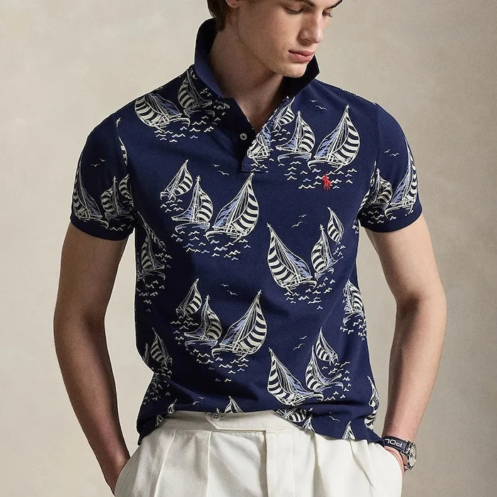 Polo Ralph Lauren тениска с яка мъжка от памук