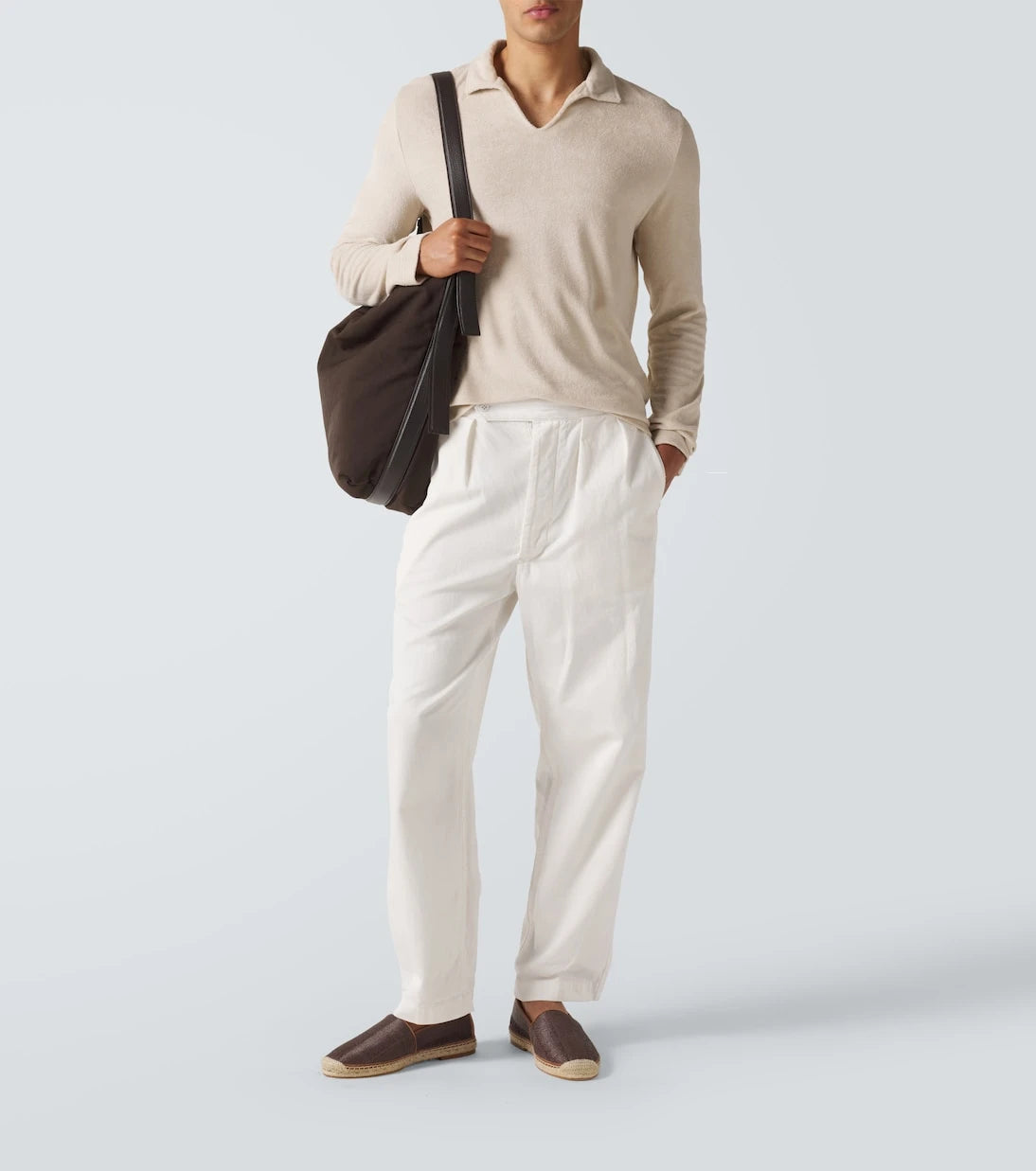 Fedeli - Cotton terry polo shirt