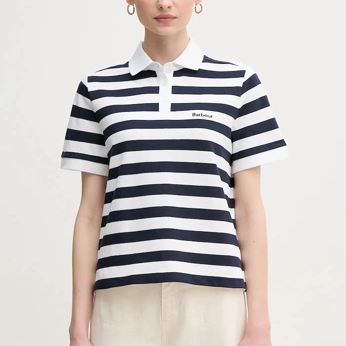 Тениска с яка Barbour Ashbourne