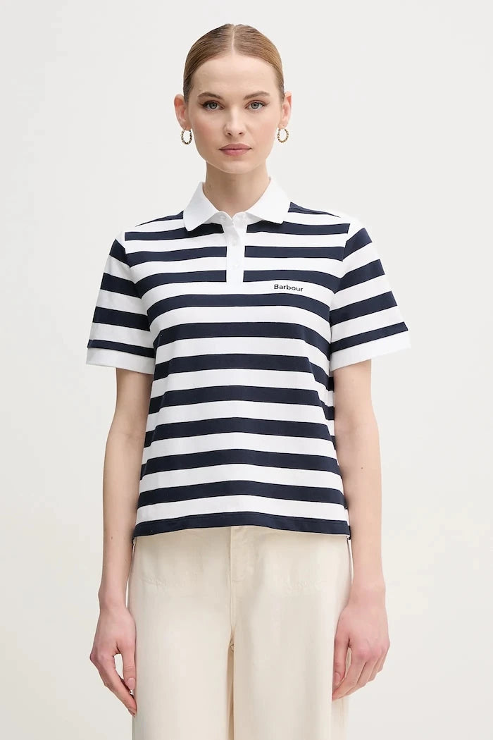 Тениска с яка Barbour Ashbourne