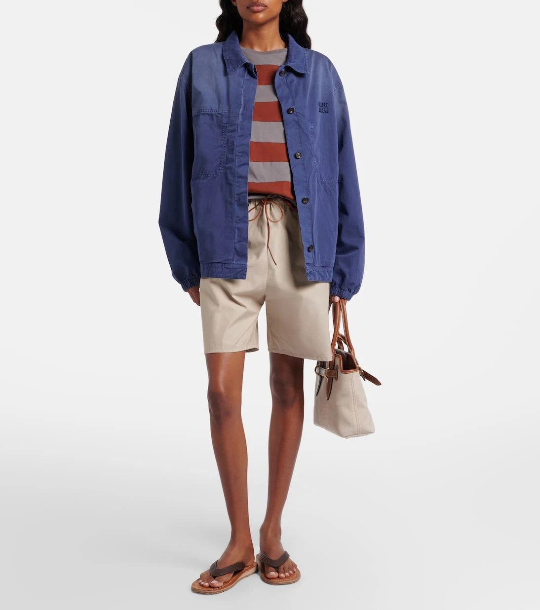 Miu Miu - Cotton twill blouson jacket