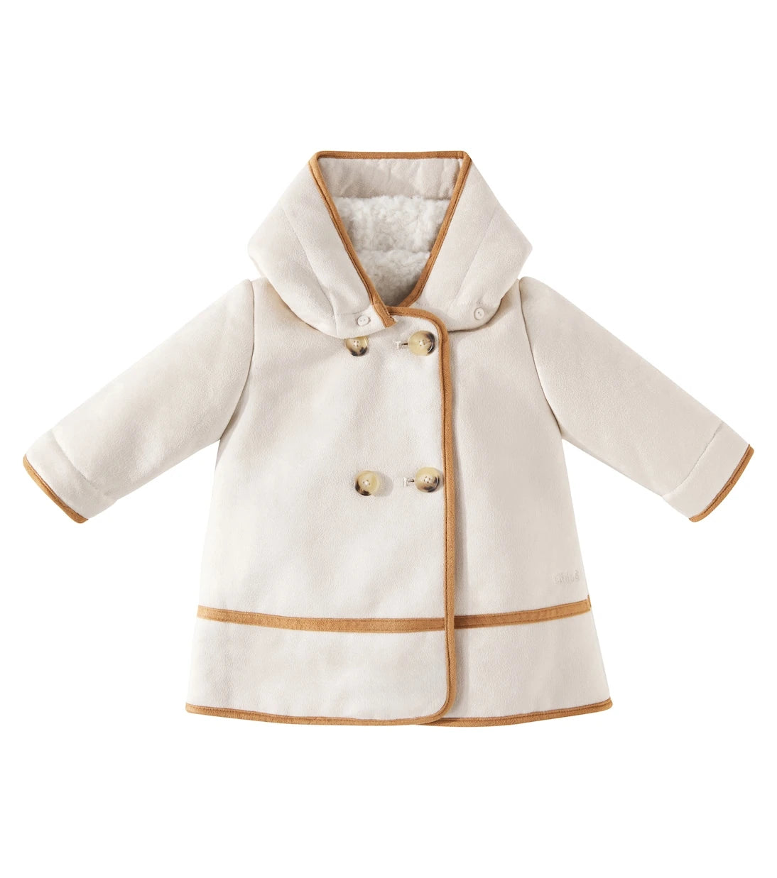Chloé Kids - Baby hooded teddy-lined coat