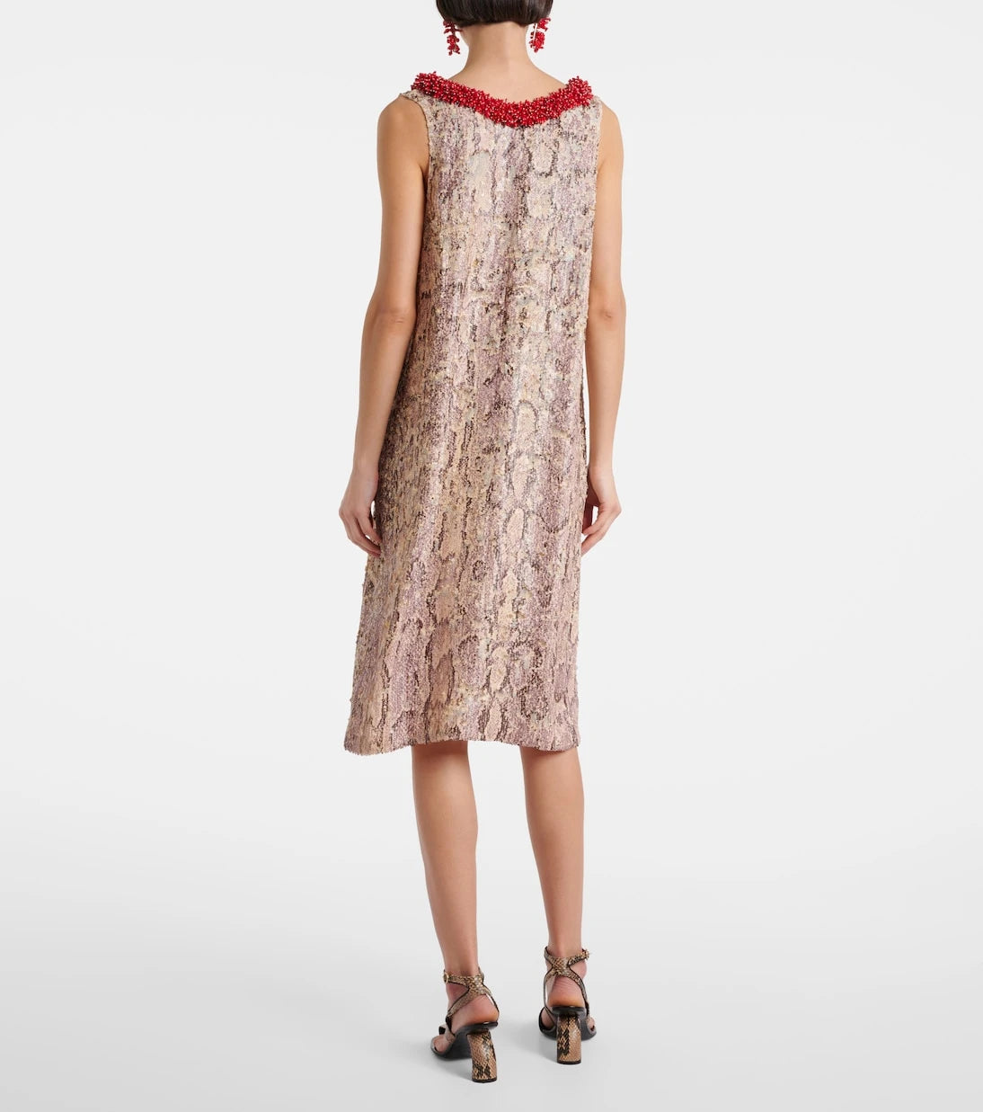 Dries Van Noten - Sequined printed midi dress