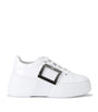 Roger Vivier White Leather Viv Skate Platform Sneakers