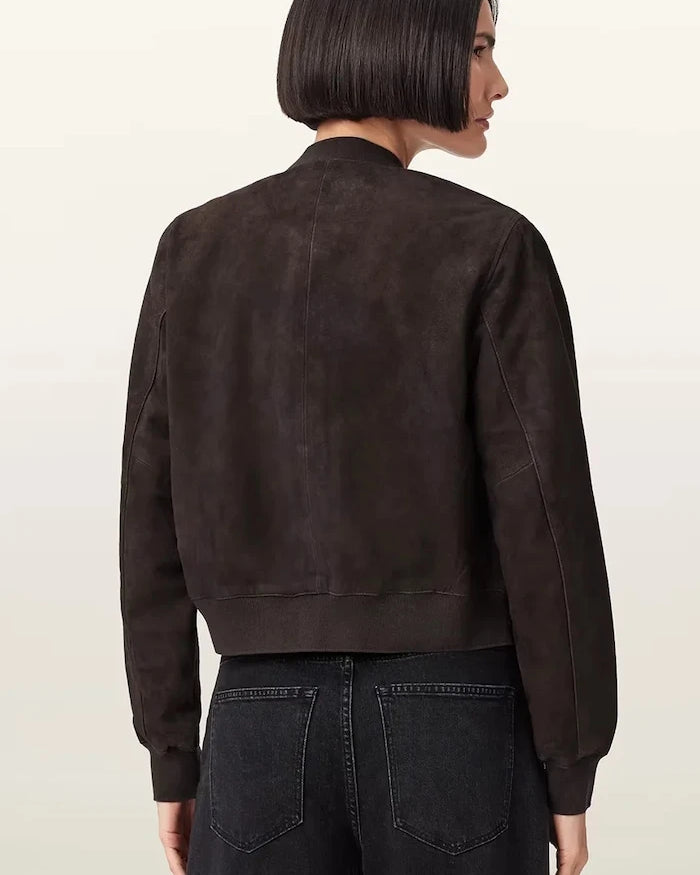 AllSaints kadın süet bomber ceket ORTEN