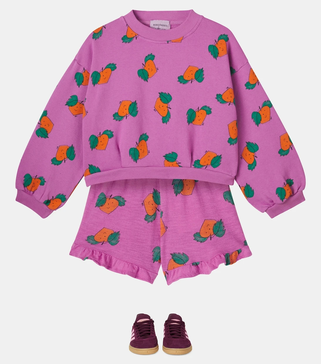 Bobo Choses - Printed ruffled cotton shorts