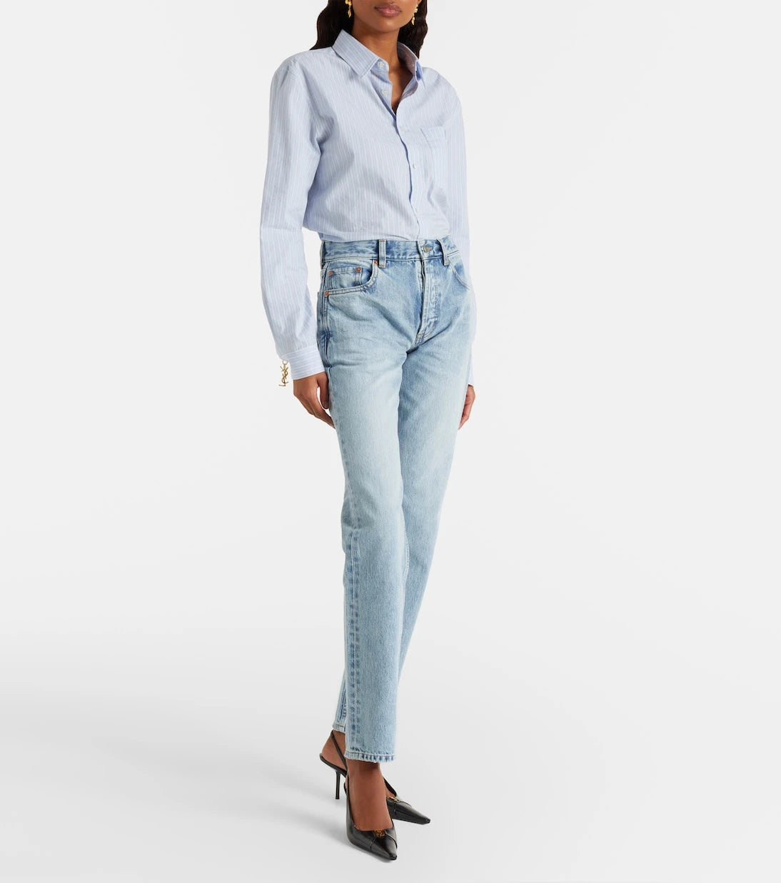 Saint Laurent - High-rise straight jeans
