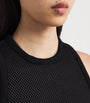 Max Mara Black Mesh Jersey Mini Dress
