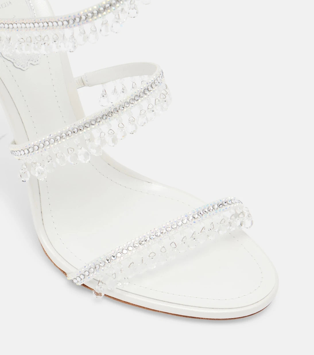 Rene Caovilla - Chandelier embellished satin sandals