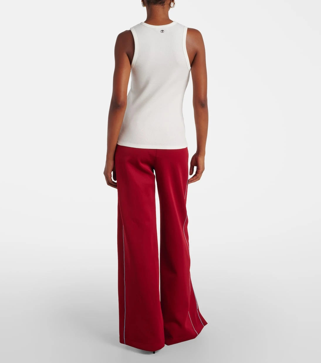 Rabanne - Embellished cotton-blend tank top
