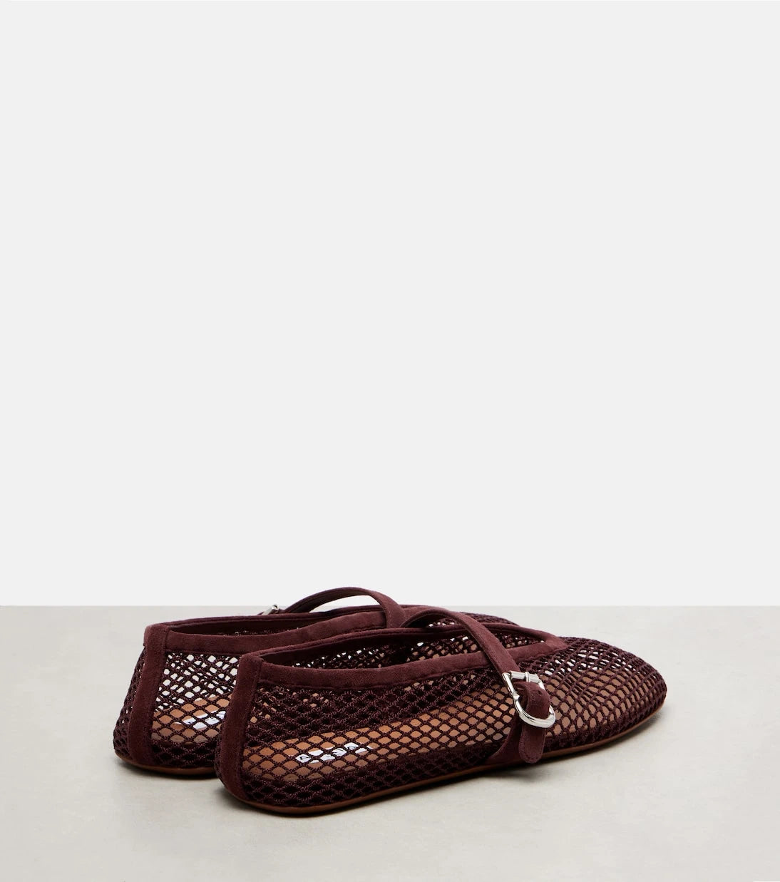 Alaïa - Ballerine fishnet Mary Jane flats