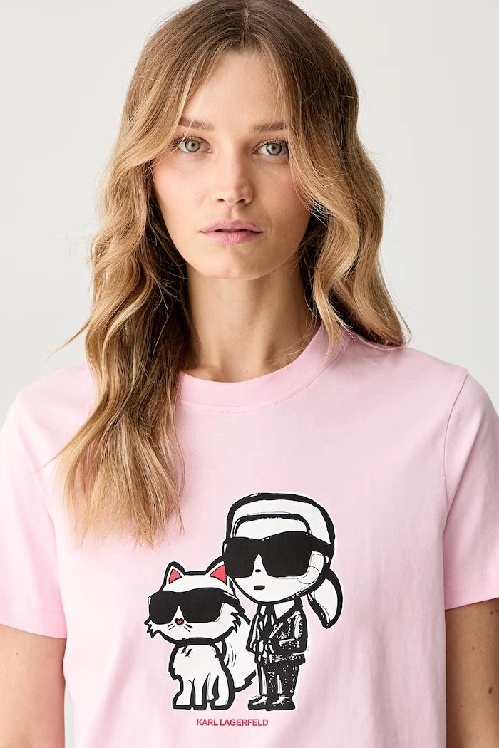 Karl Lagerfeld тениска дамска от памук IKON SKETCH