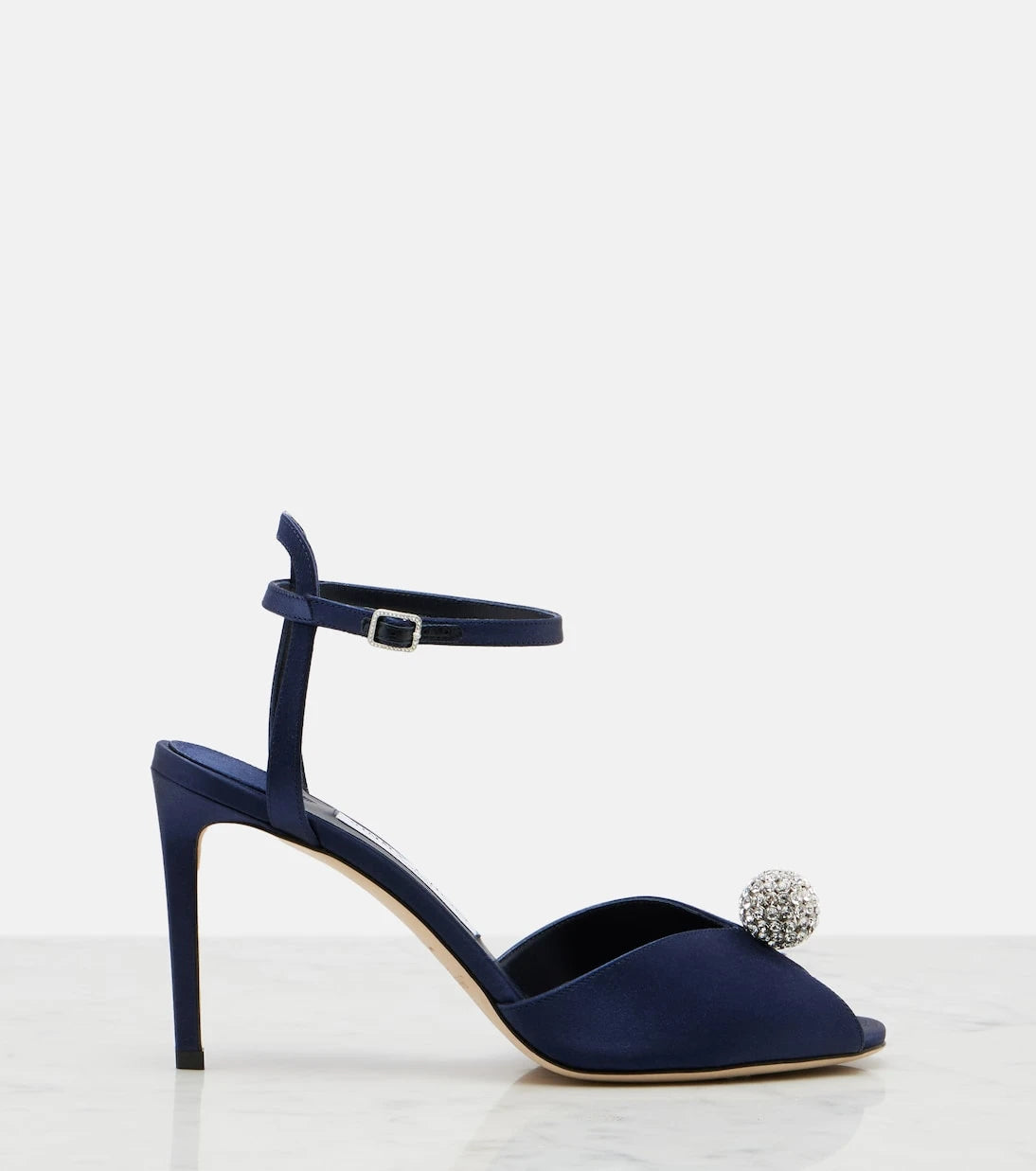 Jimmy Choo - Sacora embellished satin sandals