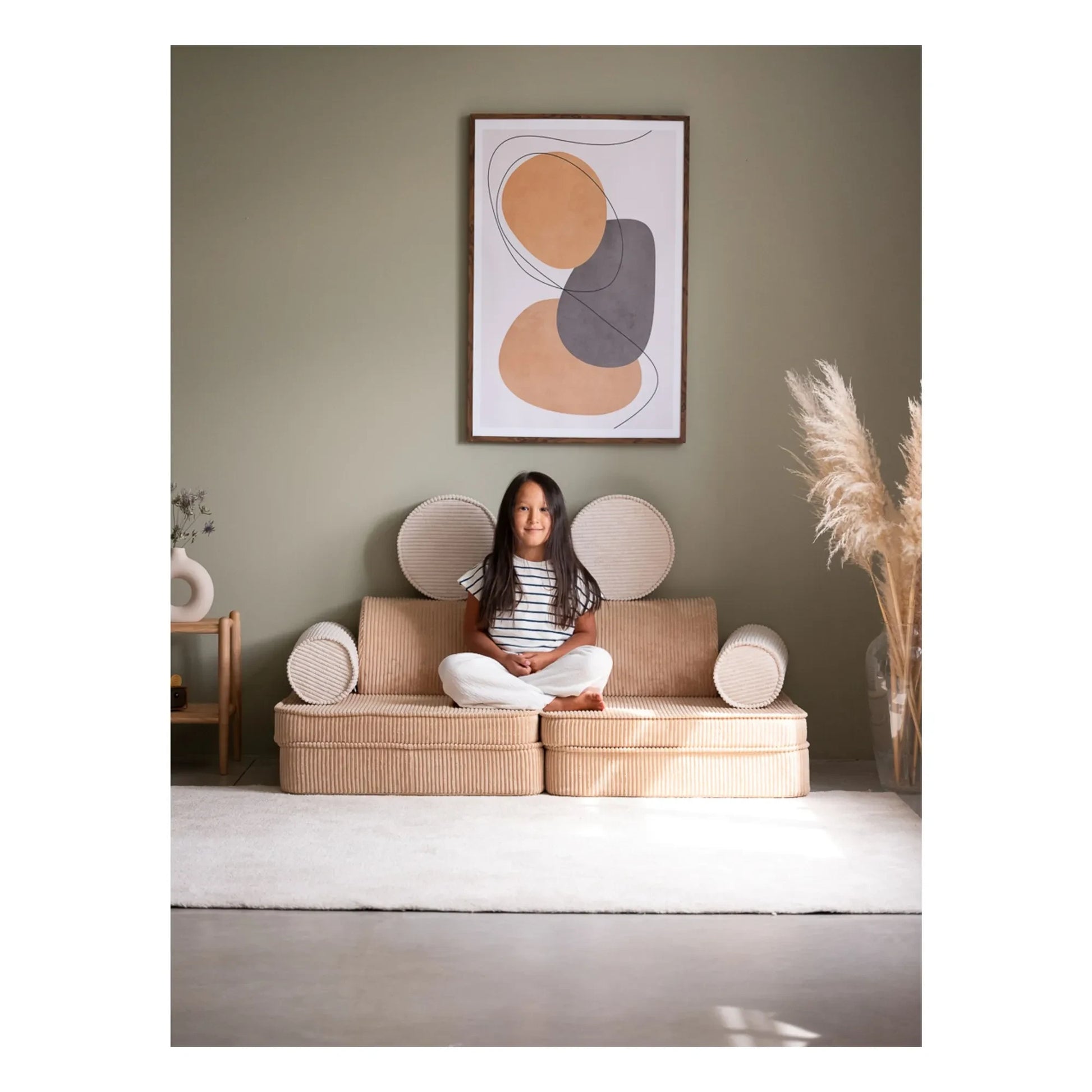 Wigiwama - Modular corduroy sofa | Light brown