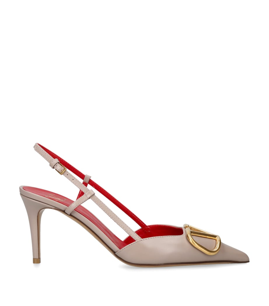Valentino Garavani Nude VLOGO Slingback Pumps 80