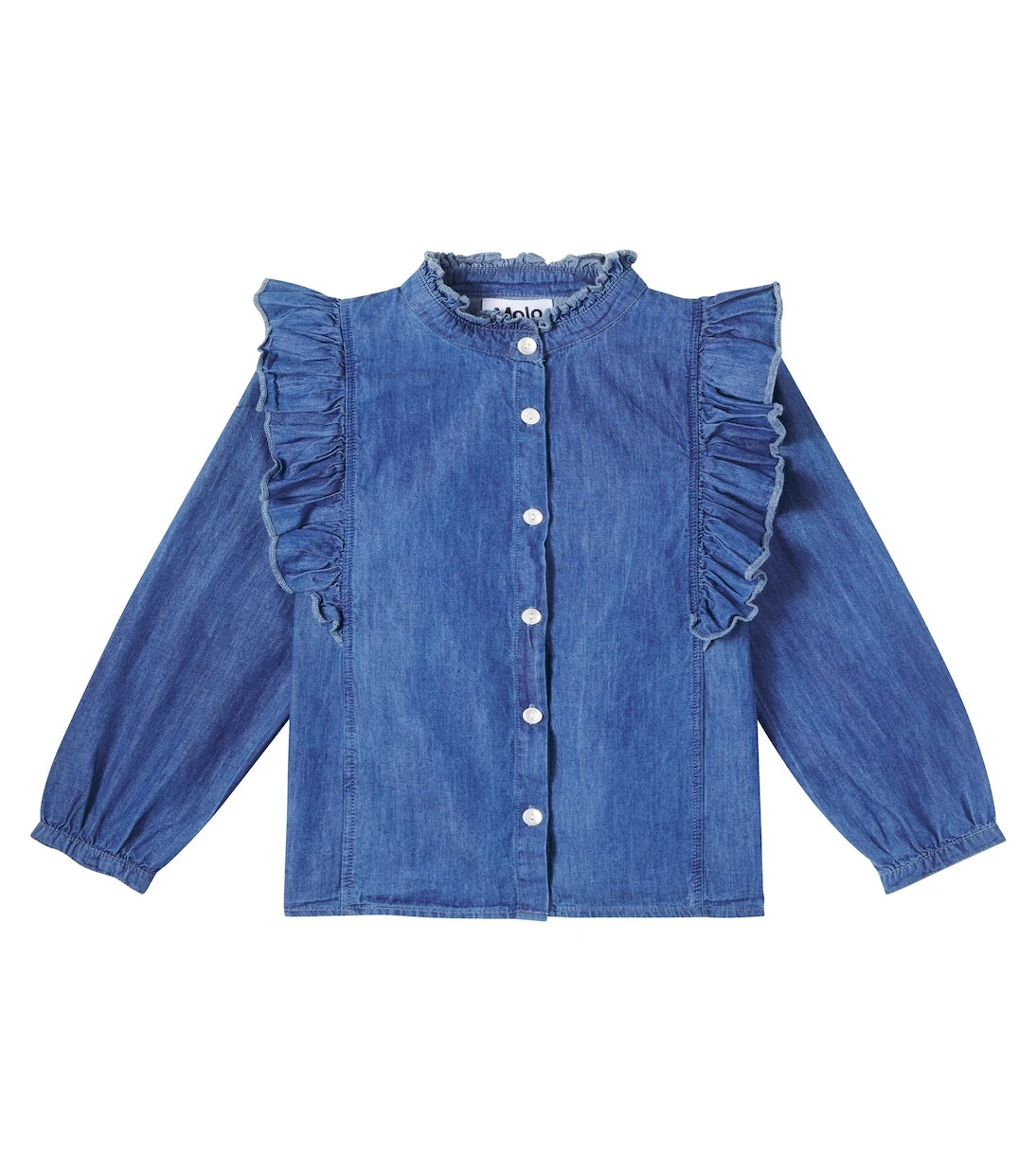 Molo - Raphaella ruffled denim shirt