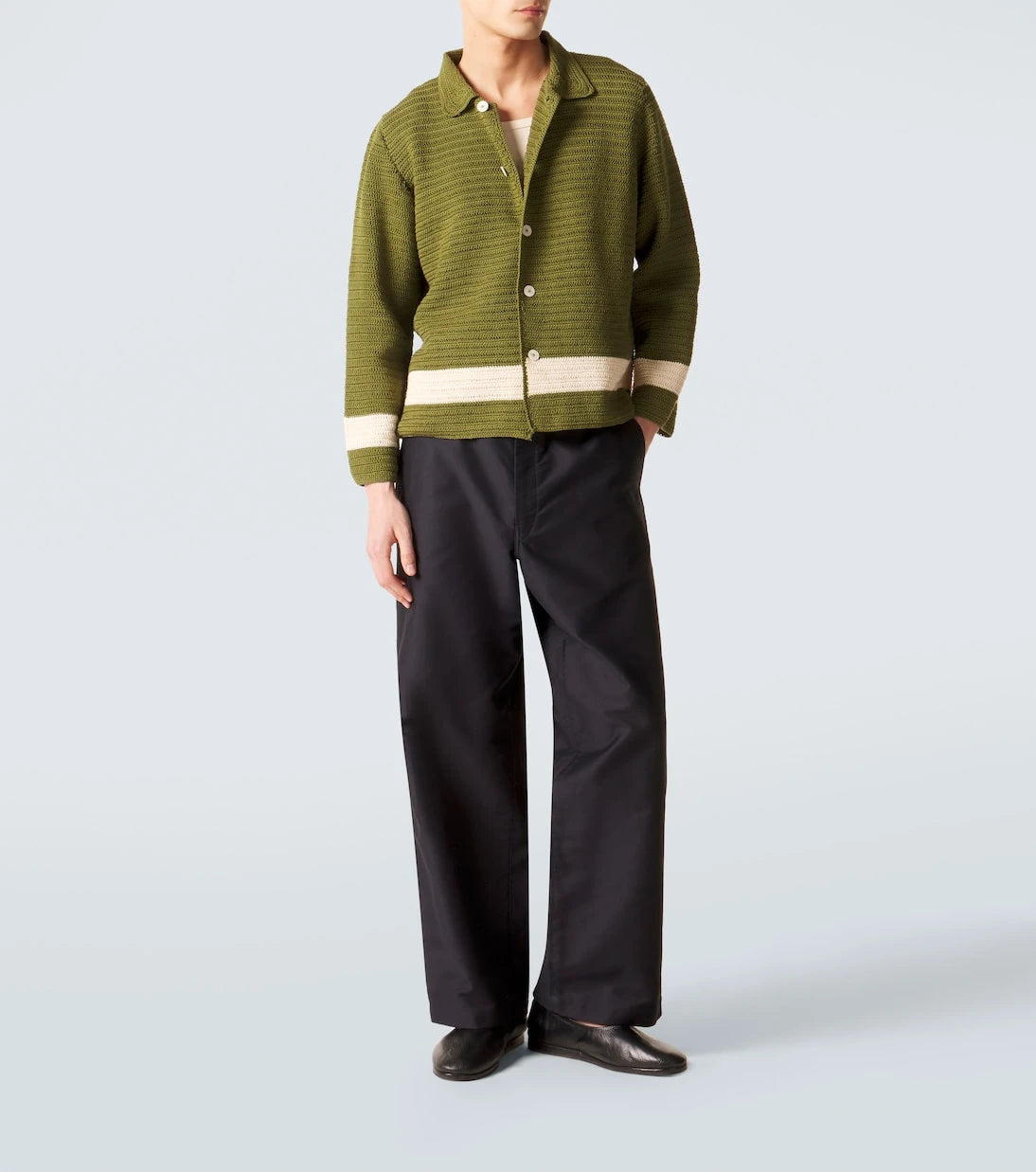 Bode - Marsh crochet cotton shirt