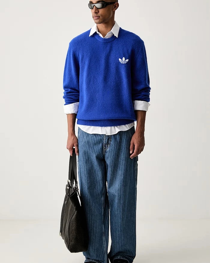 adidas Originals erkek yünlü kazak Trefoil Essentials