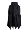 A.W.A.K.E. Mode Navy Ruffled Midi Skirt