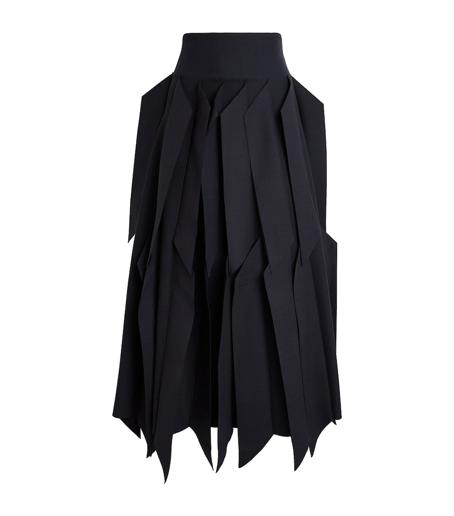 A.W.A.K.E. Mode Navy Ruffled Midi Skirt