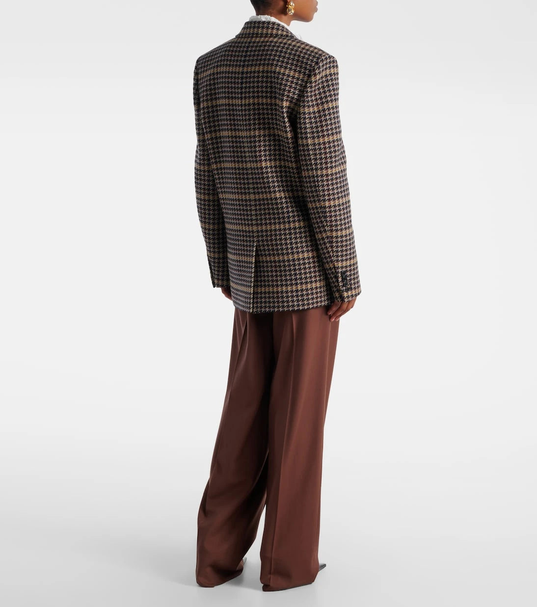 Saint Laurent - Houndstooth double-breasted wool blazer