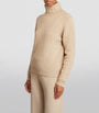 Beige Cashmere Rollneck Sweater