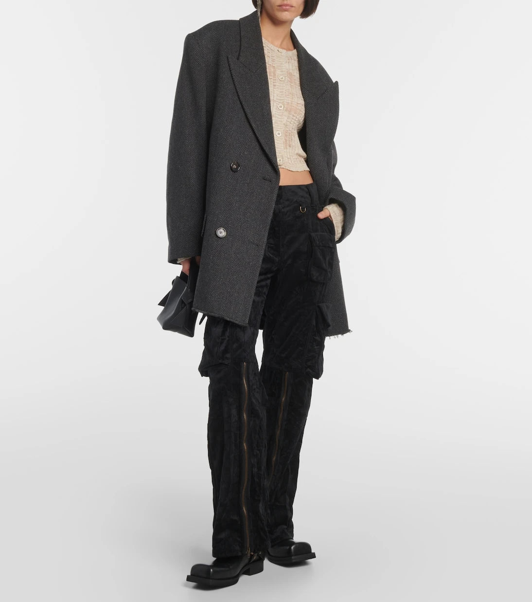 Acne Studios - Mid-rise velvet cargo pants