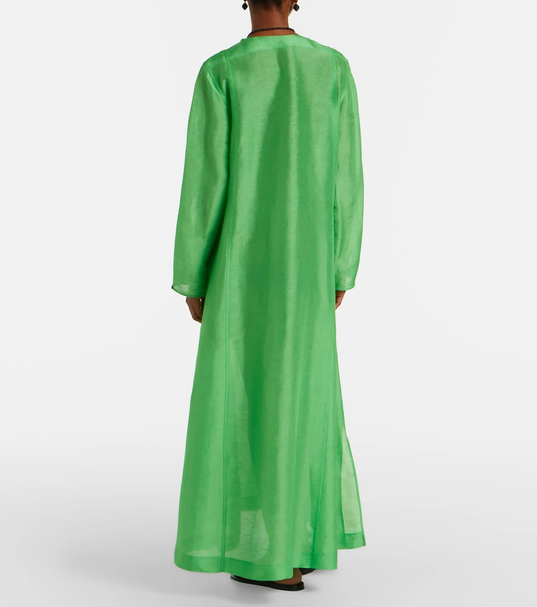 Tory Burch - Pliseli keten ve ipek kaftan